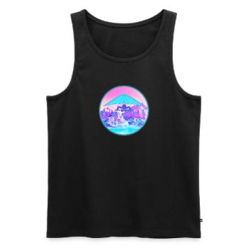 Hanggleiter Drachenflieger Deltasegler - Männer Premium Bio Tank Top - Schwarz - Vorne - Michal (187cm)