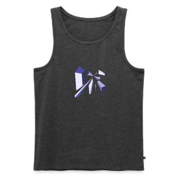 crazy print - Männer Premium Bio Tank Top - Anthrazit meliert - Vorne - AI Model Male 178 light (178cm)