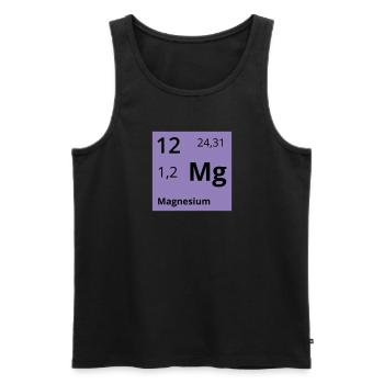 Magnesium - Männer Premium Bio Tank Top - Schwarz - Vorne - Michal (187cm)
