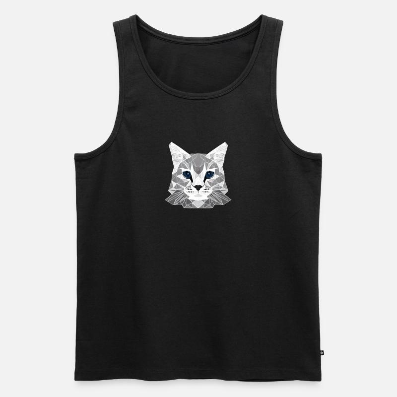 Polyline Katze - Männer Premium Bio Tank Top - undefined