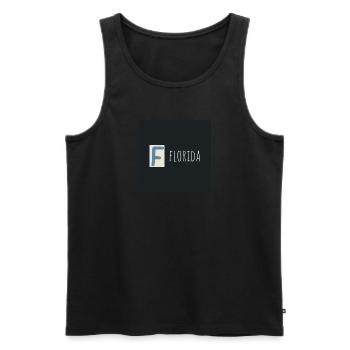 florida 1 - Débardeur bio Premium Homme - noir - Devant - Michal (187cm)