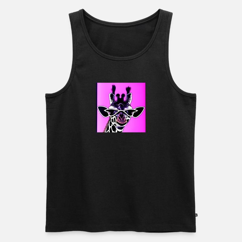 Giraffe mit Brille - Männer Premium Bio Tank Top - undefined