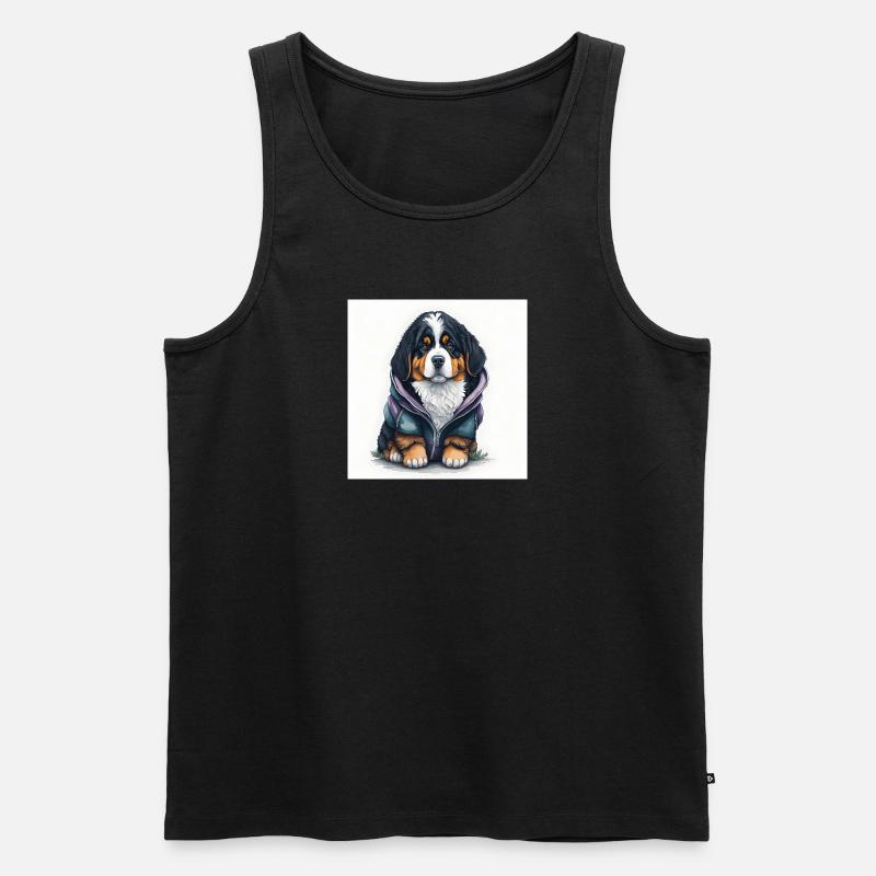 Berner Sennenhund - Männer Premium Bio Tank Top - Schwarz