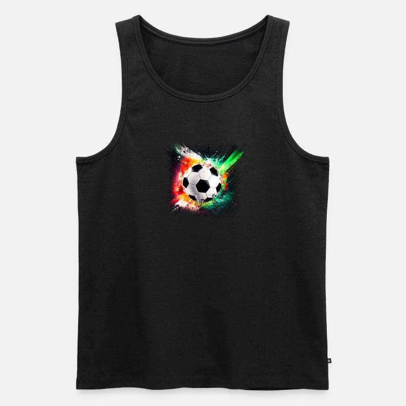 Fussball Farbexplosion 20 - Männer Premium Bio Tank Top - Schwarz