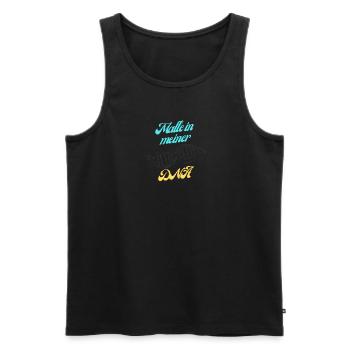 Malle dans mon ADN - Débardeur bio Premium Homme - noir - Devant - AI Model Male 178 light (178cm)