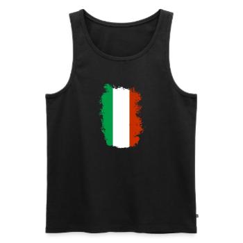Italy Flag Vintage Italian Flag Used Look - Men's Premium Organic Tank Top - black - Front - Michal (187cm)