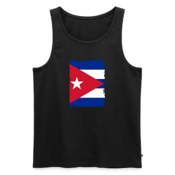 Kuba Flagge Karibik Urlaub Cuba Reise Havanna - Männer Premium Bio Tank Top - Schwarz - Vorne - AI Model Male 178 light (178cm)
