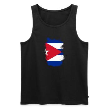 Kuba Flagge Karibik Urlaub Cuba Reise Havanna - Männer Premium Bio Tank Top - Schwarz - Vorne - AI Model Male 178 light (178cm)
