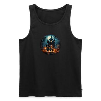 L’aventure dans la maison hantée - Débardeur bio Premium Homme - noir - Devant - Michal (187cm)