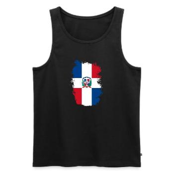 Dominican Republic Flag Dom Rep Flag Travel - Men's Premium Organic Tank Top - black - Front - Michal (187cm)