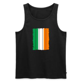 Drapeau de l’Irlande Drapeau irlandais vintage Dublin - Débardeur bio Premium Homme - noir - Devant - Michal (187cm)