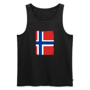 Drapeau de la Norvège Scandinavie Drapeau norvégien - Débardeur bio Premium Homme - noir - Devant - Michal (187cm)