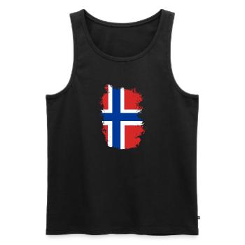 Drapeau de la Norvège Drapeau de la Scandinavie Drapeau norvégien - Débardeur bio Premium Homme - noir - Devant - Michal (187cm)