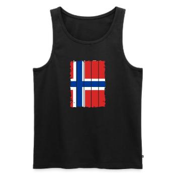 Drapeau de la Norvège Drapeau de la Scandinavie Drapeau norvégien - Débardeur bio Premium Homme - noir - Devant - Michal (187cm)