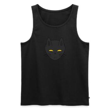 Halloween vampire cat - Men's Premium Organic Tank Top - black - Front - AI Model Male 178 light (178cm)