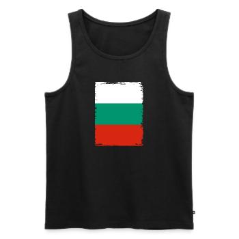 Drapeau bulgare Drapeau bulgare Sables d’or - Débardeur bio Premium Homme - noir - Devant - AI Model Male 178 light (178cm)