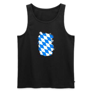 Bavaria Flag Used Look Bavarian Flag Vintage - Men's Premium Organic Tank Top - black - Front - Michal (187cm)