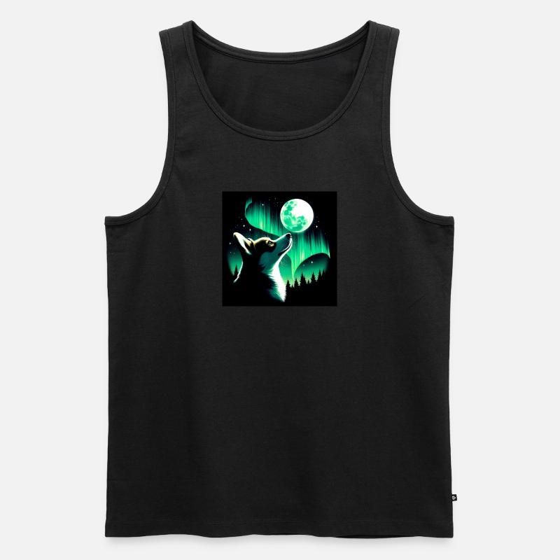 Starrender Corgi - Männer Premium Bio Tank Top - undefined