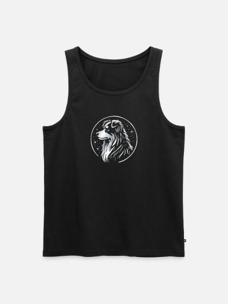 Dream dog Aussie silver - Men's Premium Organic Tank Top - black