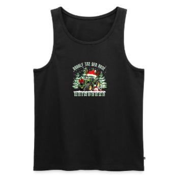 Landwirt Weihnachts-T-Shirt - Männer Premium Bio Tank Top - Schwarz - Vorne - AI Model Male 178 light (178cm)
