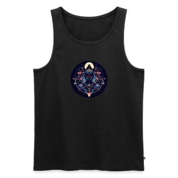 Astronaute - Débardeur bio Premium Homme - noir - Devant - AI Model Male 178 light (178cm)