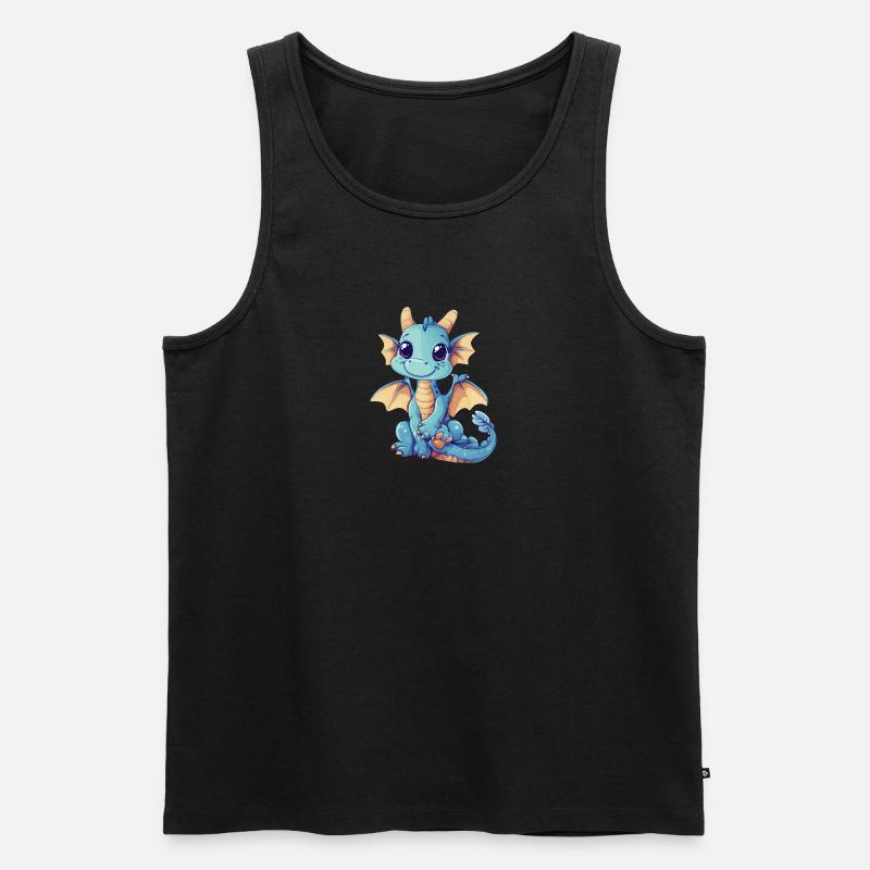 Dragon Drache cute - Männer Premium Bio Tank Top - undefined