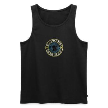 "T-Shirt Homme 40 Ans - L'Authentique Supermec - Débardeur bio Premium Homme - noir - Devant - Michal (187cm)