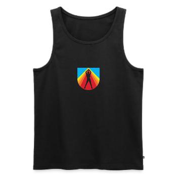 Aerobic Training - Männer Premium Bio Tank Top - Schwarz - Vorne - Michal (187cm)