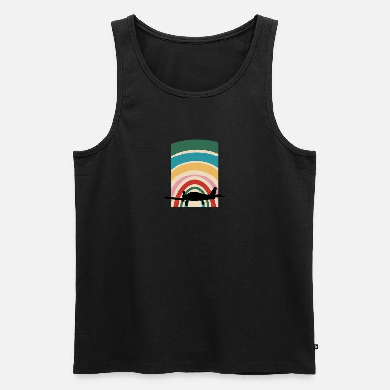 Pilot Flugzeug - Männer Premium Bio Tank Top - undefined