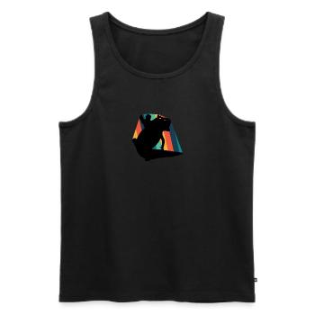 Axolotls Mignon - Débardeur bio Premium Homme - noir - Devant - Michal (187cm)