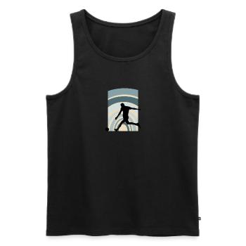 Futsalspielerin Futsal - Männer Premium Bio Tank Top - Schwarz - Vorne - AI Model Male 178 light (178cm)