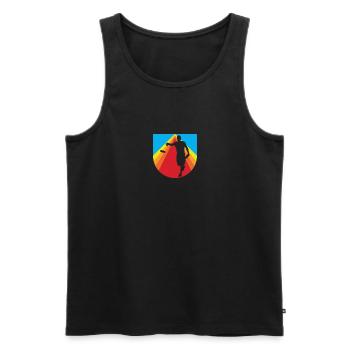 Frisbee Disc Golf - Men's Premium Organic Tank Top - black - Front - Michal (187cm)