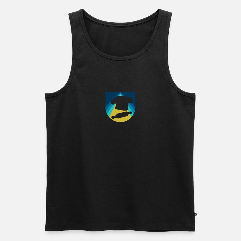 Backen Backen Bäcker - Männer Premium Bio Tank Top - Schwarz