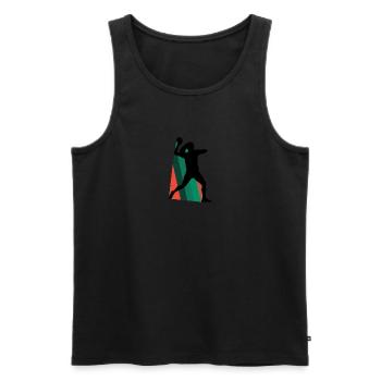 Dodgeball Dodgeball Player - Men's Premium Organic Tank Top - black - Front - Michal (187cm)