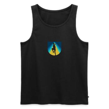 Aerobics Training Aerobic - Männer Premium Bio Tank Top - Schwarz - Vorne - Michal (187cm)