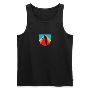Players Disc Golf Players - Men's Premium Organic Tank Top - black - Front - Michal (187cm)