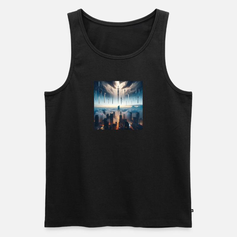 Fallende Schwerter - Männer Premium Bio Tank Top - undefined