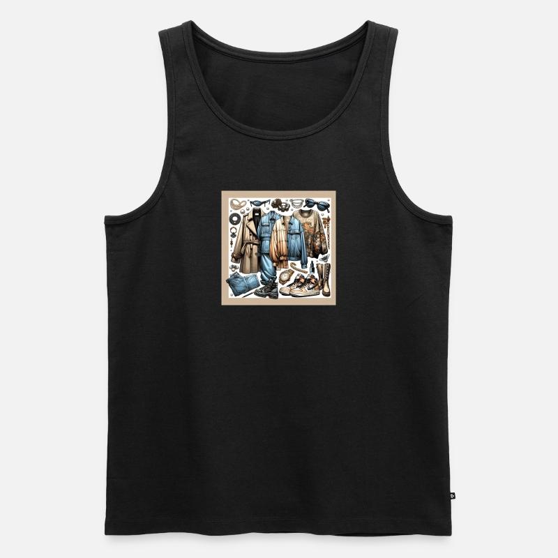 Urban Elegance 2024 - Männer Premium Bio Tank Top - Schwarz