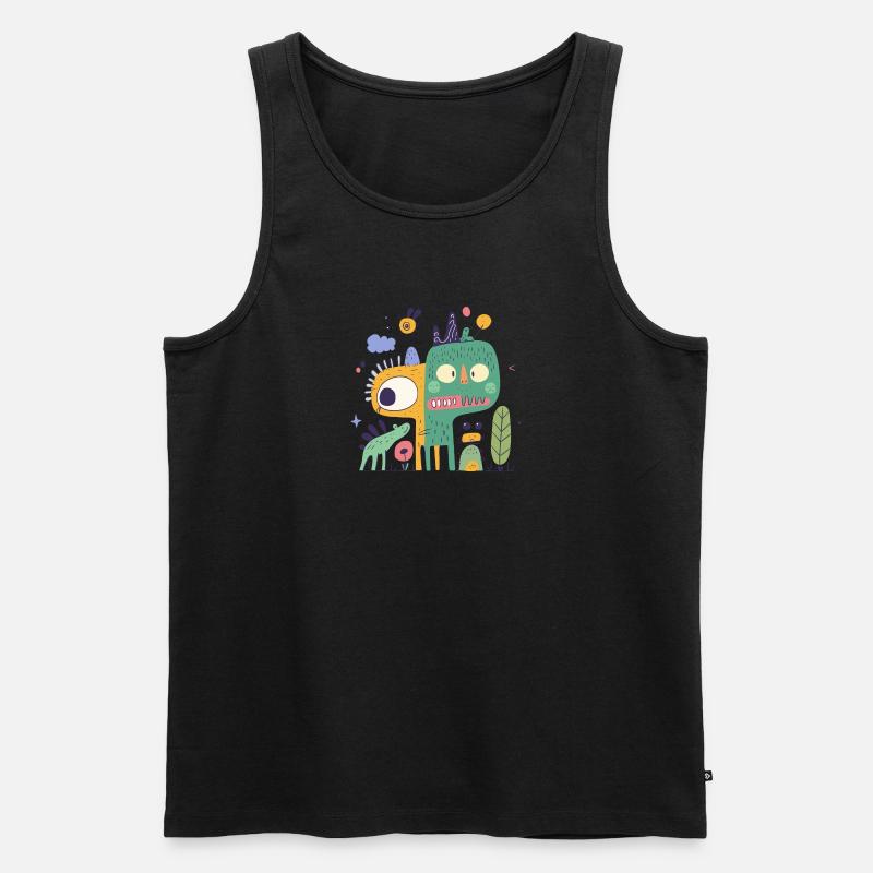 Angsthasen - Männer Premium Bio Tank Top - Schwarz
