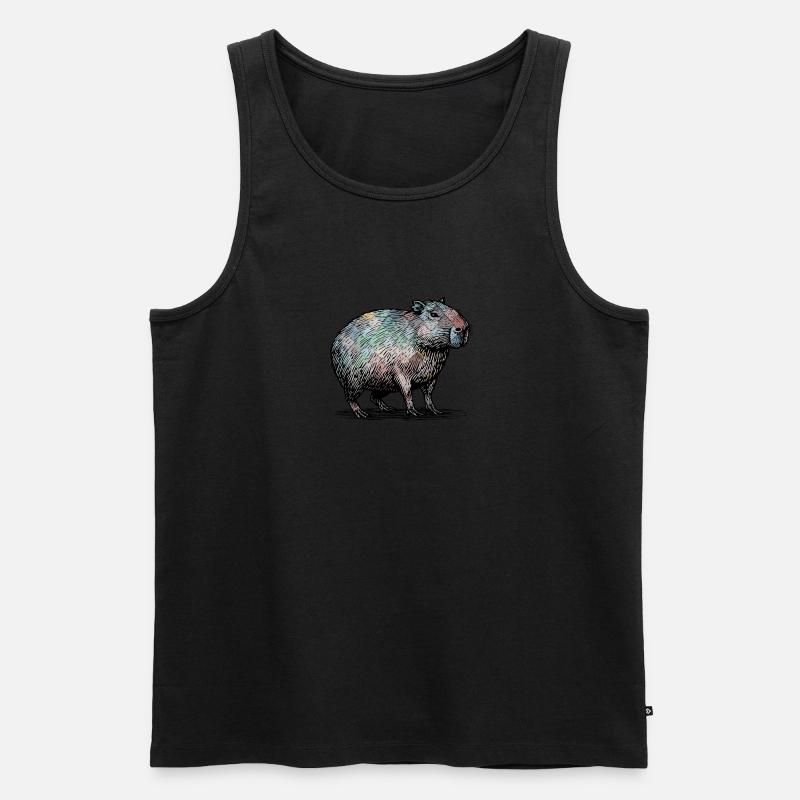 Cabybara - Männer Premium Bio Tank Top - undefined