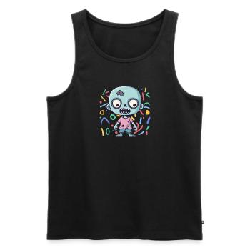 Zombie Hunter Grave - Men's Premium Organic Tank Top - black - Front - AI Model Male 178 light (178cm)