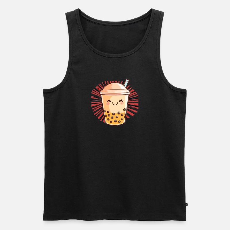 Boba Bubbletea Bubble - Männer Premium Bio Tank Top - Schwarz
