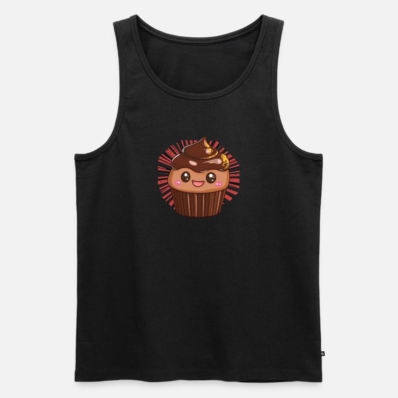 Muffin Cupcake Cookie - Männer Premium Bio Tank Top - Schwarz