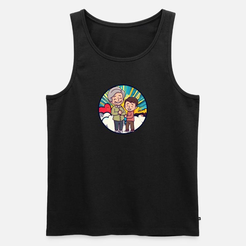 Oma Großmutter Enkelin - Männer Premium Bio Tank Top - undefined