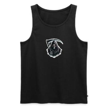 Sensenmann - Männer Premium Bio Tank Top - Schwarz - Vorne - Michal (187cm)