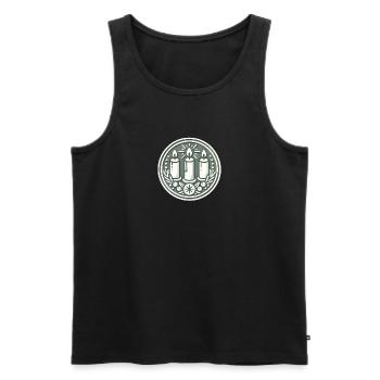 Kerzenblumenkranz - Männer Premium Bio Tank Top - Schwarz - Vorne - Michal (187cm)