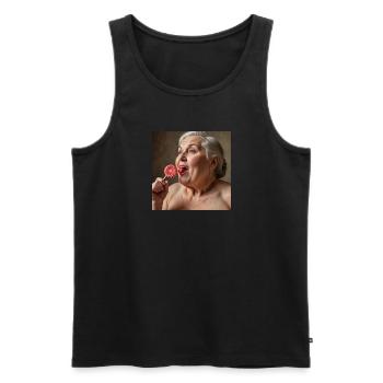 Lolipop - Männer Premium Bio Tank Top - Schwarz - Vorne - Michal (187cm)