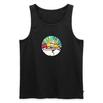 Kayak Canoe Whitewater - Men's Premium Organic Tank Top - black - Front - AI Model Male 178 light (178cm)