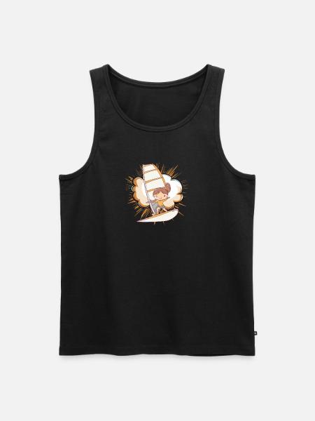 Windsurfen Windsurfing - Männer Premium Bio Tank Top - Schwarz