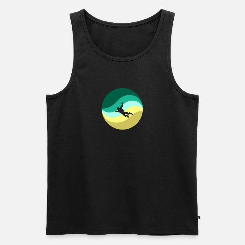 Skydiving Adrenalin Parachuting - Männer Premium Bio Tank Top - Schwarz
